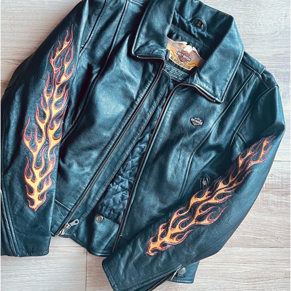 HARLEY-DAVIDSON Leather Jacket S/M - Picture 10 of 14